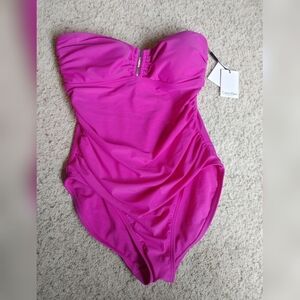 NWT Calvin Klein one piece strapless swim suit